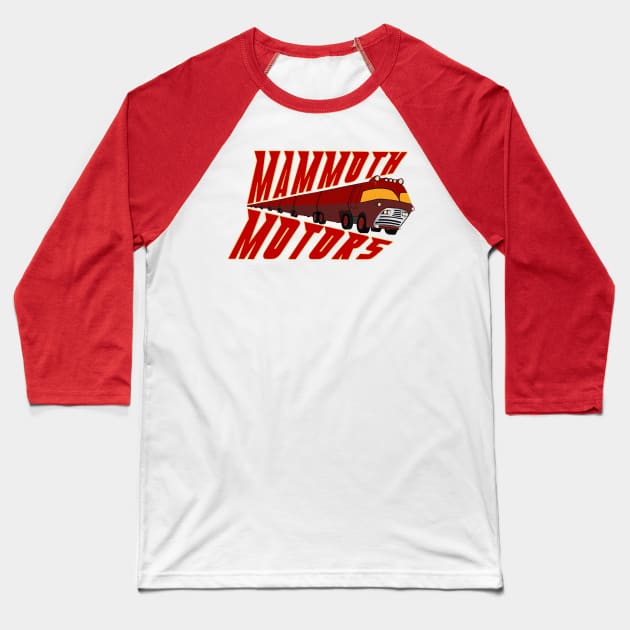 Mammoth Motors Baseball T-Shirt by DistractedGeek